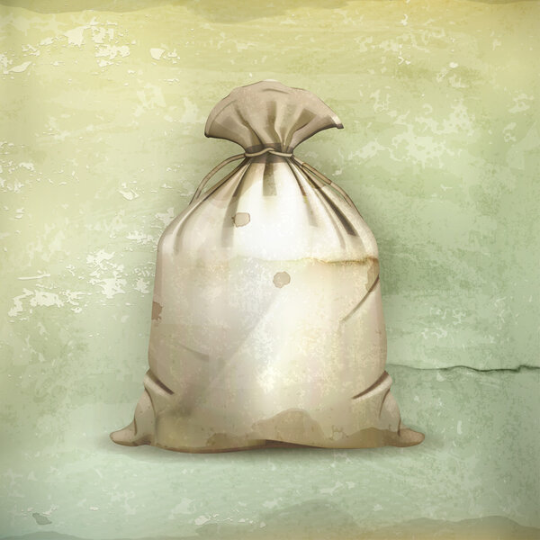 Bag, old-style vector