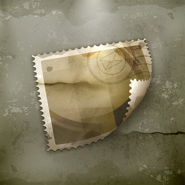 Blank Postage stamp, old-style vector