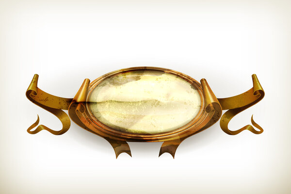 Gold Vintage frame, old-style vector