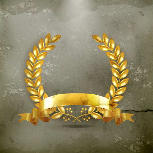 Gold wreath, old-style vector