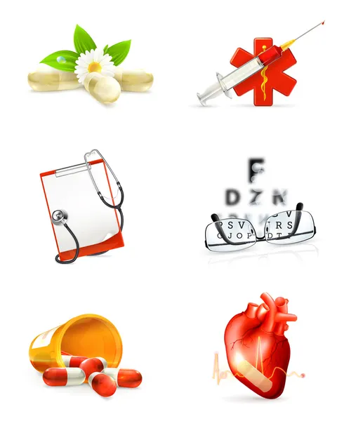Medicina, conjunto de iconos — Vector de stock