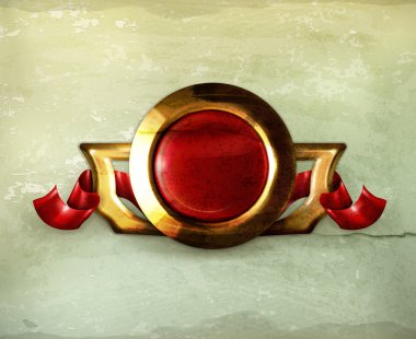 Lüks çerçeve kırmızı, eski usul vektör