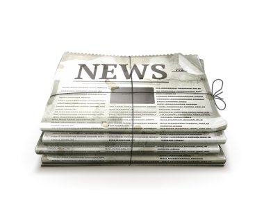 Newspaper, old-style vector isolated clipart