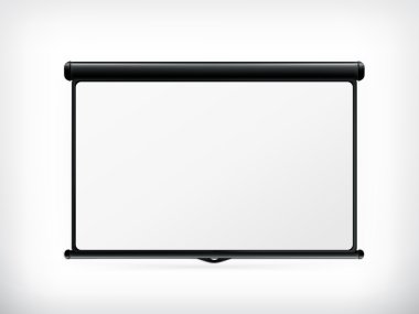 Blank Projection screen, vector clipart