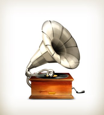 gramofon, vektör