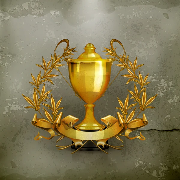 Trofeo, vector de estilo antiguo — Vector de stock