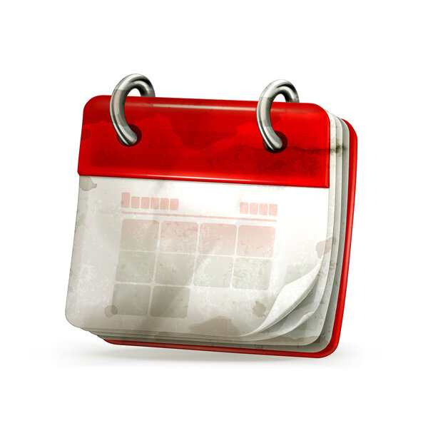 Calendar, old-style vector isolated