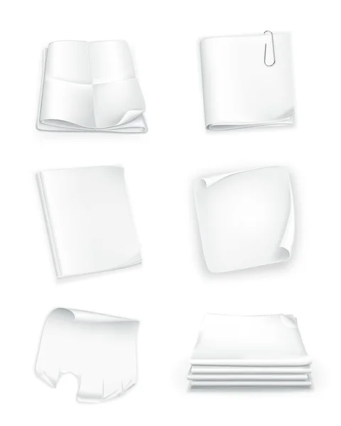 Conjunto de papel, vector — Vector de stock