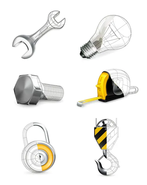 Conjunto de herramientas, vector — Archivo Imágenes Vectoriales