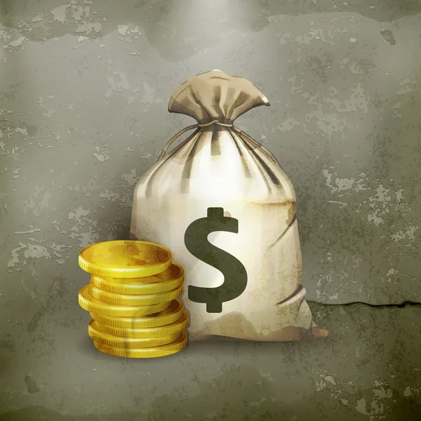 Moneybag, διάνυσμα παλαιού τύπου — Διανυσματικό Αρχείο