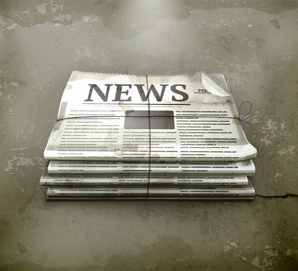 Newspaper, old-style vector