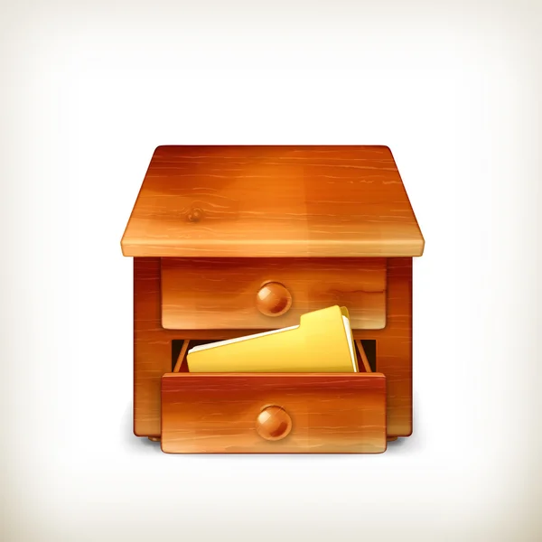 Secretaris desk, vector — Stockvector