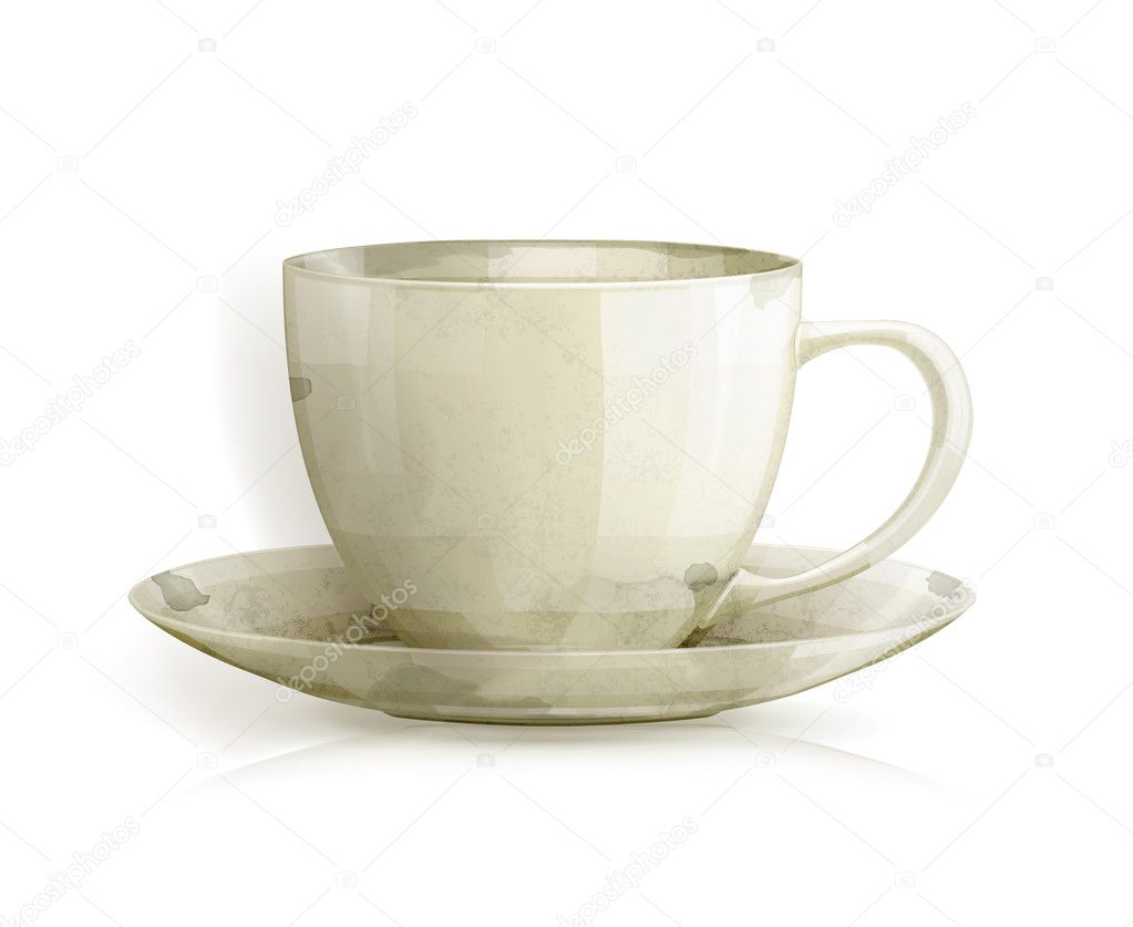 Coffee Cup, old-style vector isolated
