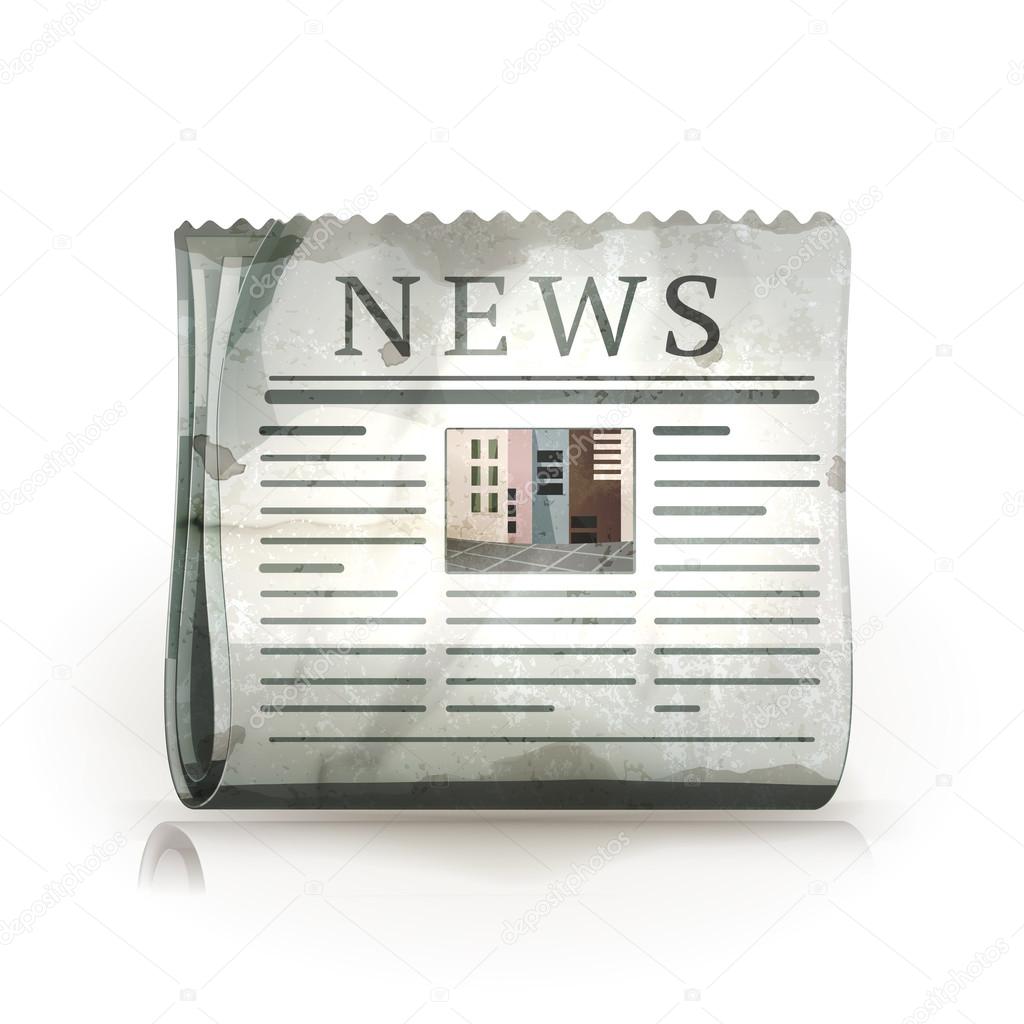 Newspaper, old-style vector isolated