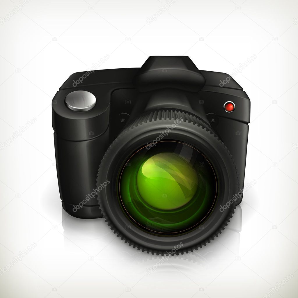 Camera icon, vector
