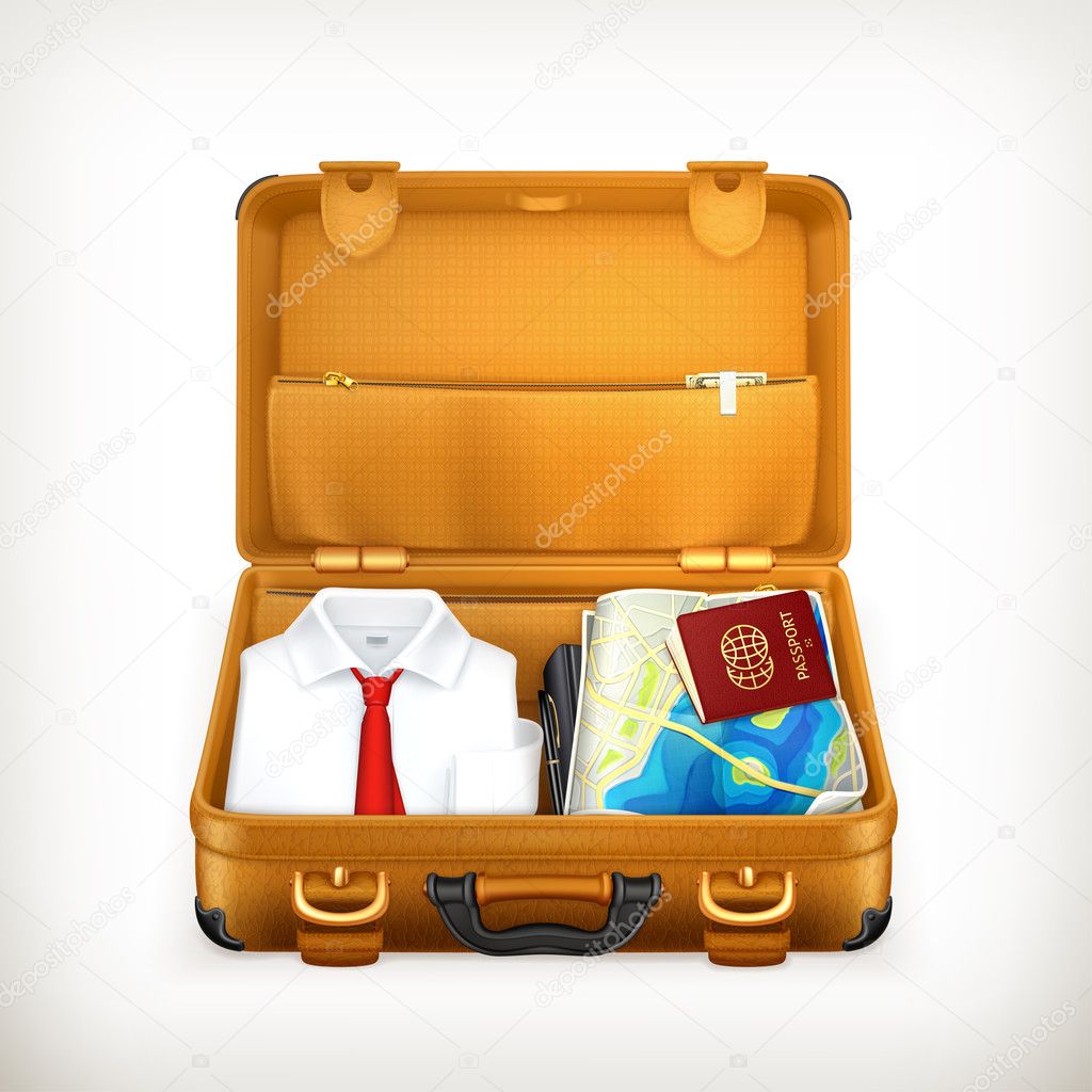 Suitcase, vector