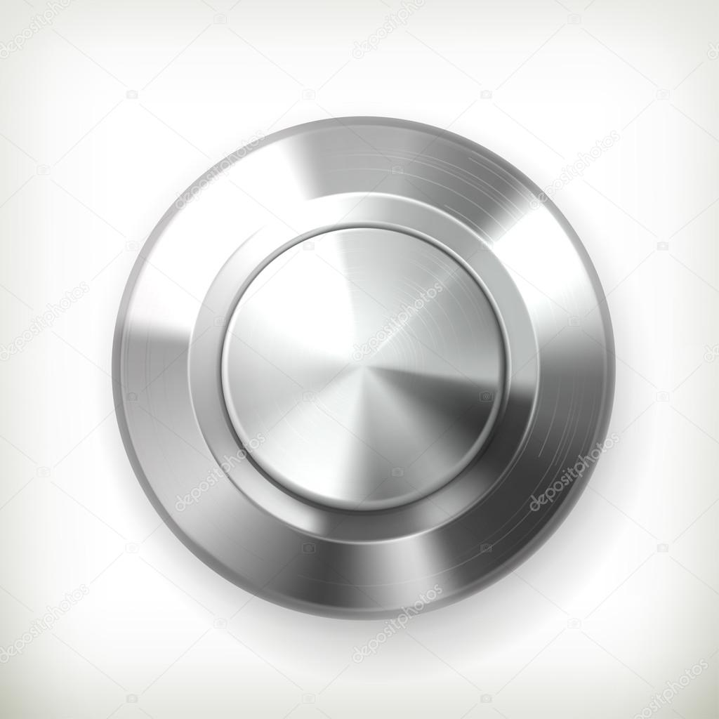 Metal button, vector