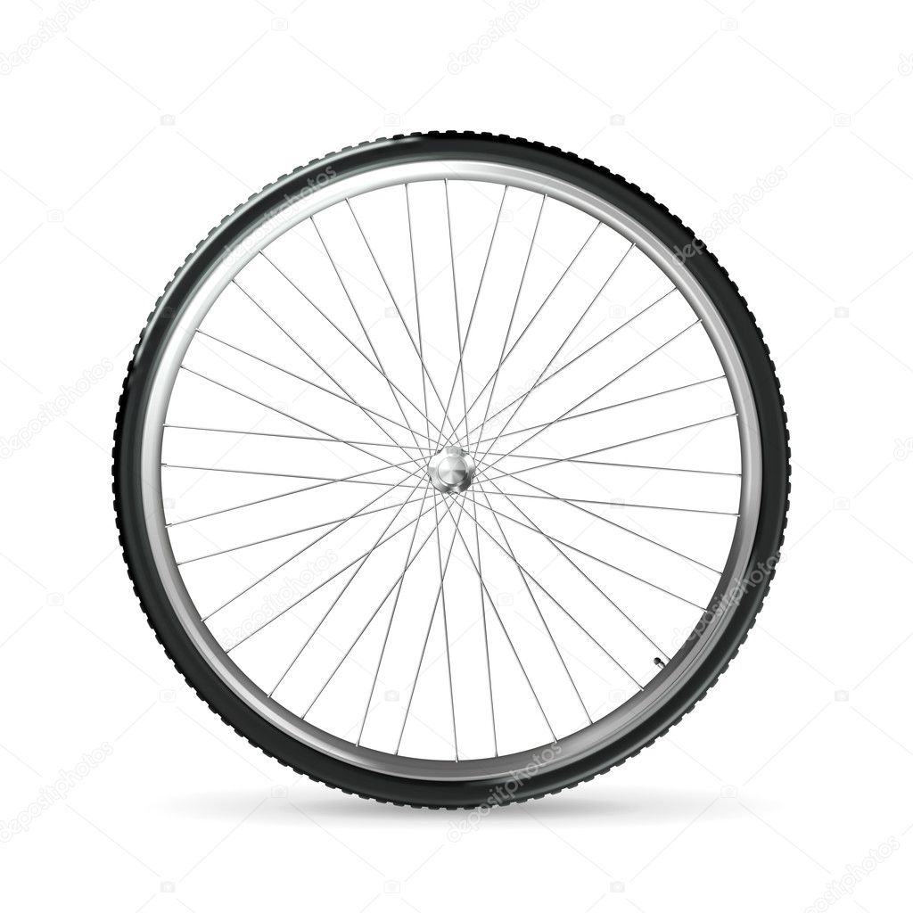 Rueda de bicicleta vector Vector de stock por natis76 12836675