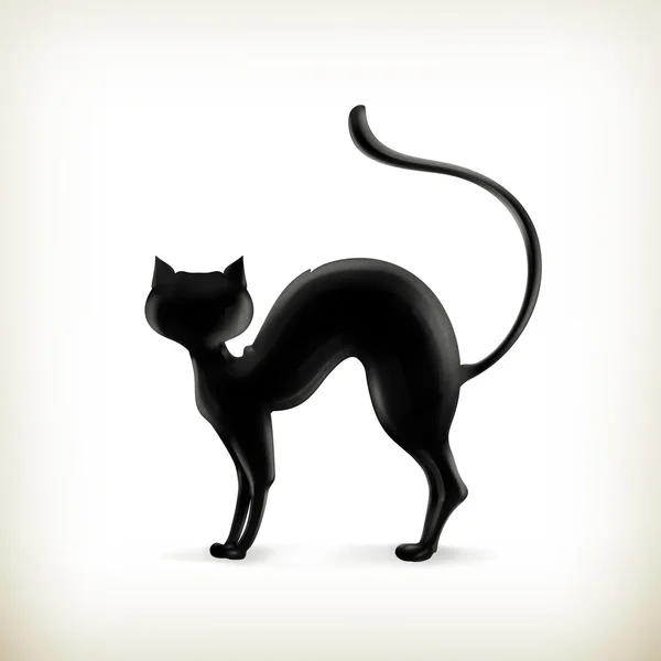 Silhouette gatto — Vettoriale Stock