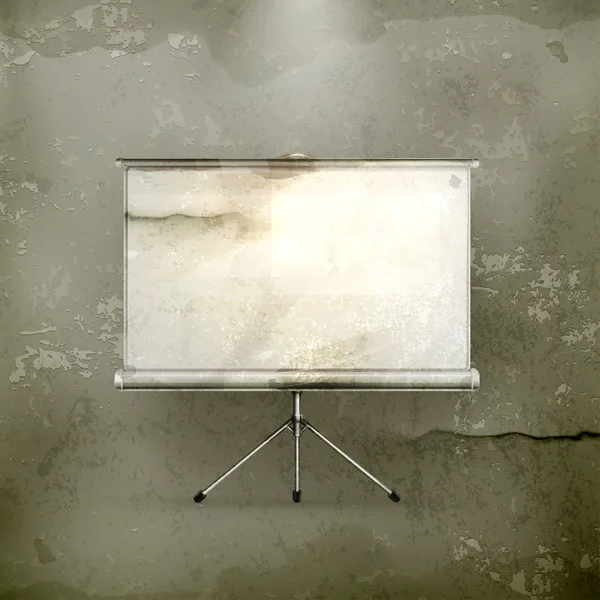 Blank Projection screen, old-style — Stock Vector