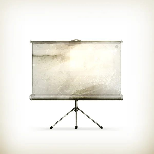 Blank Projection screen, old-style — Stock Vector