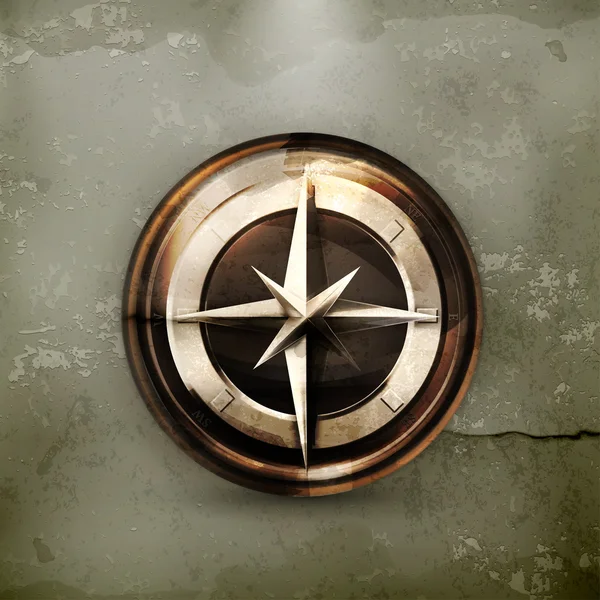 Kompass, gammal stil — Stock vektor