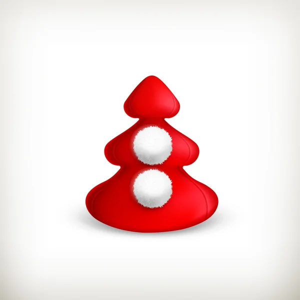 Kerstboom, rood — Stockvector