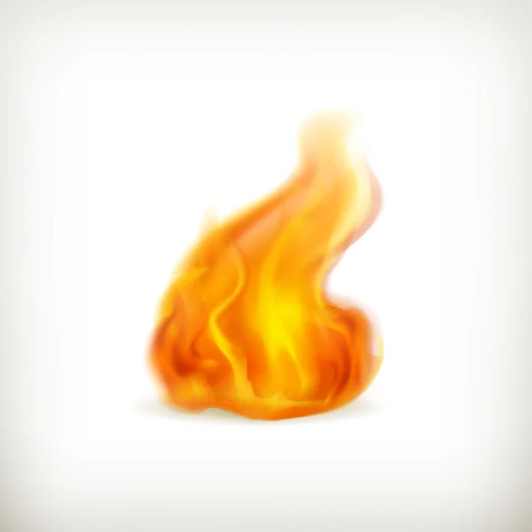 Flame, icon — Stock Vector