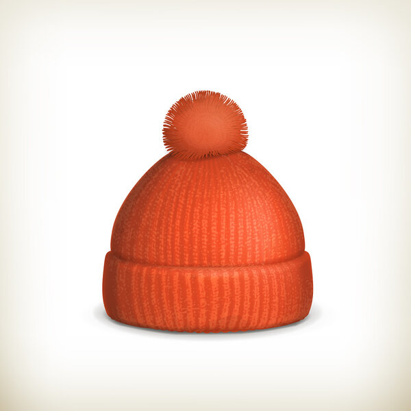 Knitted red cap