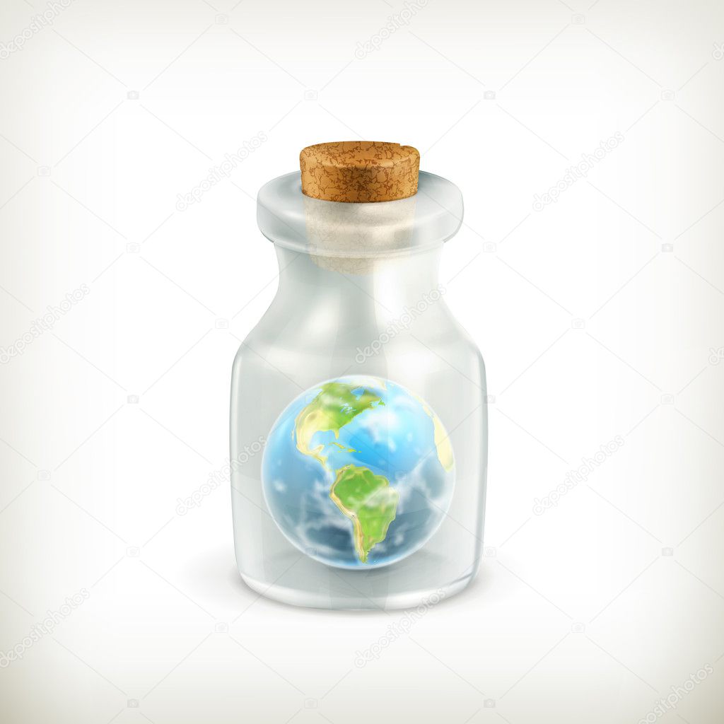 Earth in a bottle, icon