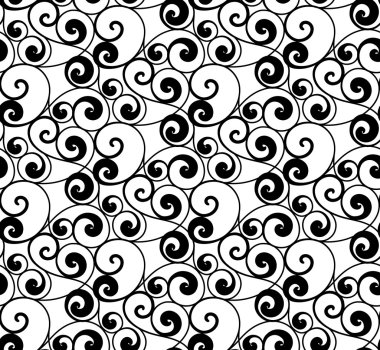 Siyah pürüzsüz desen, vektör silueti