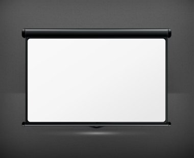 Blank Projection screen, vector clipart