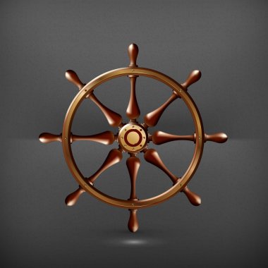 Ship's wheel, 10eps clipart