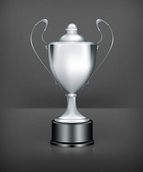 Copa de plata, vector — Vector de stock