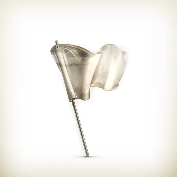 White flag, old-style isolated