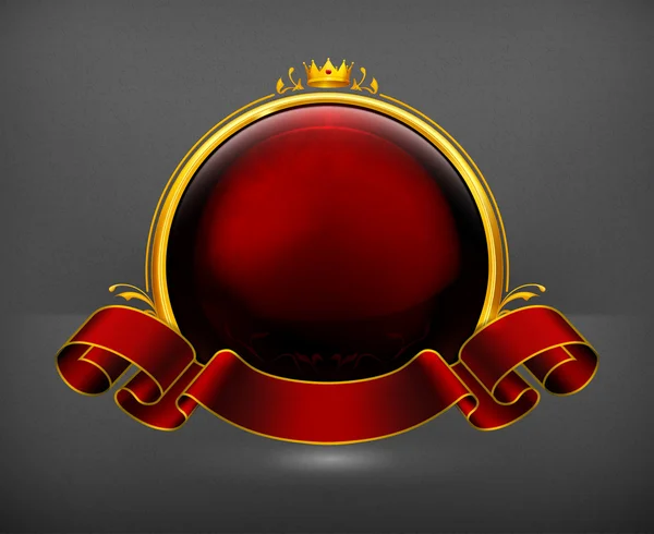 Emblème eps10 rouge — Image vectorielle