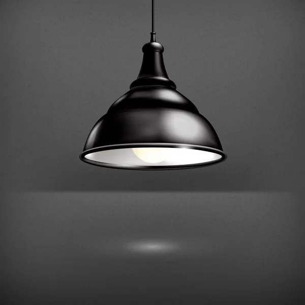 Zwarte lamp, vector — Stockvector