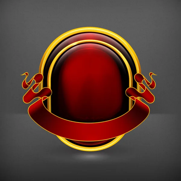 Emblema vermelho eps10 — Vetor de Stock