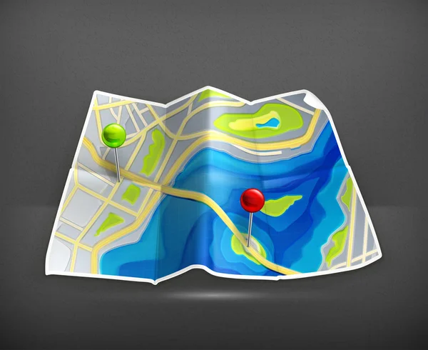 Yol haritası, vektör — Stok Vektör