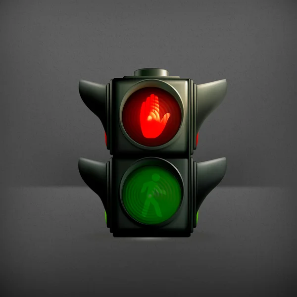 Red light, vector — Stock Vector