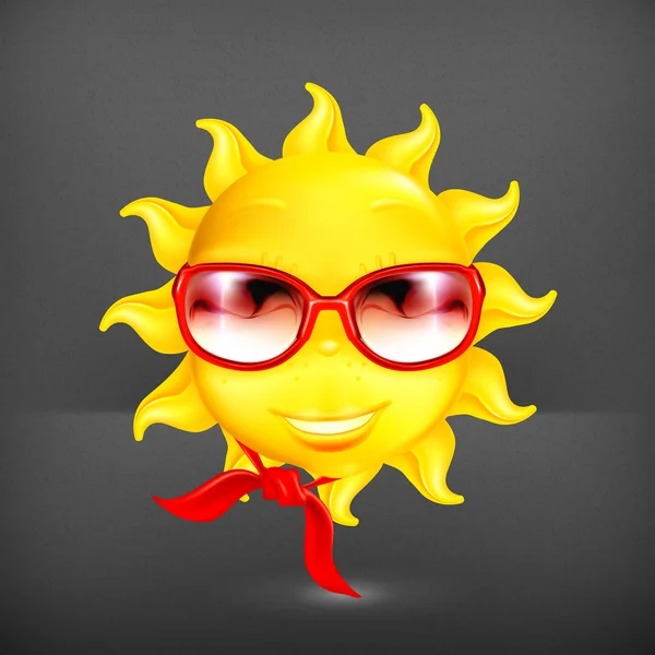 Fun sun, vector — Stock Vector