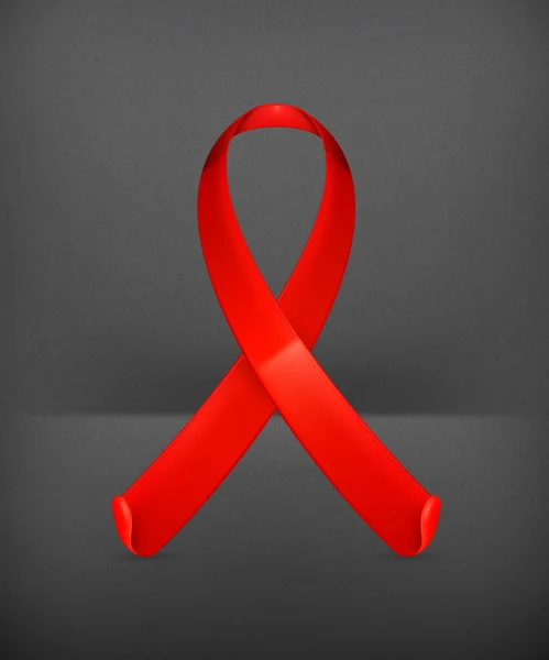 Fita vermelha SIDA, vetor —  Vetores de Stock