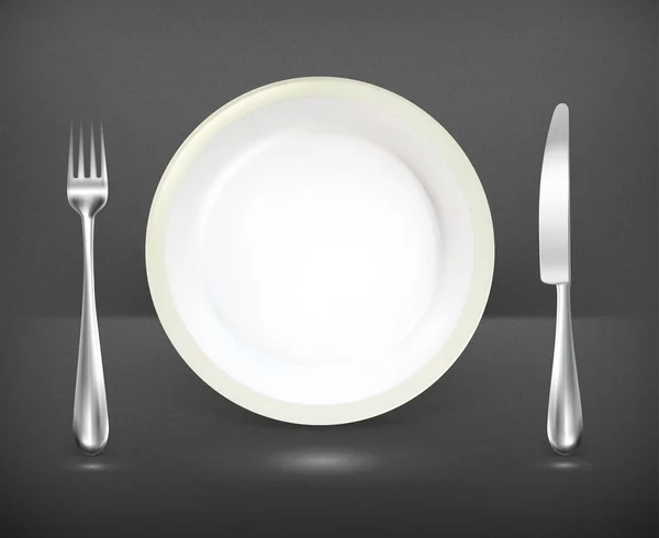 Réglage du lieu du dîner, vecteur — Image vectorielle