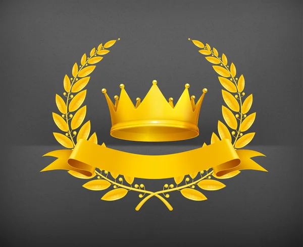 Emblema vintage, oro — Vettoriale Stock