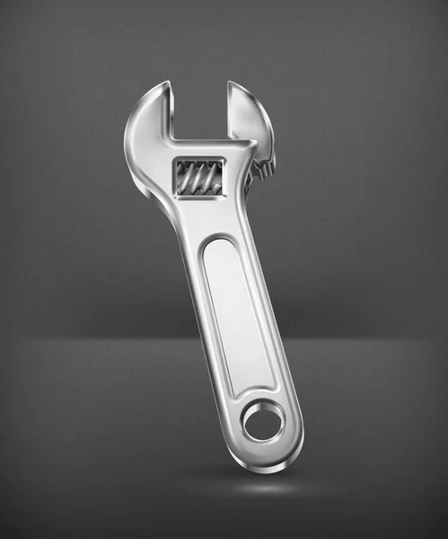 Adjustable wrench, vector — Stock Vector