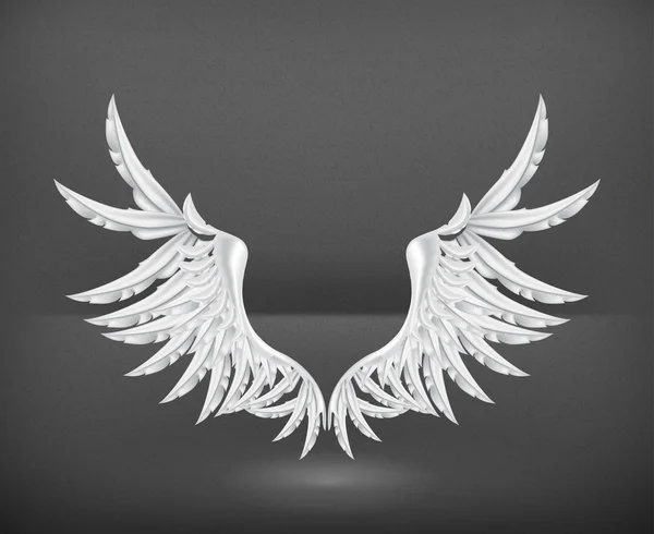 Wings white, old-style vector — Stock Vector © natis76 #12831348