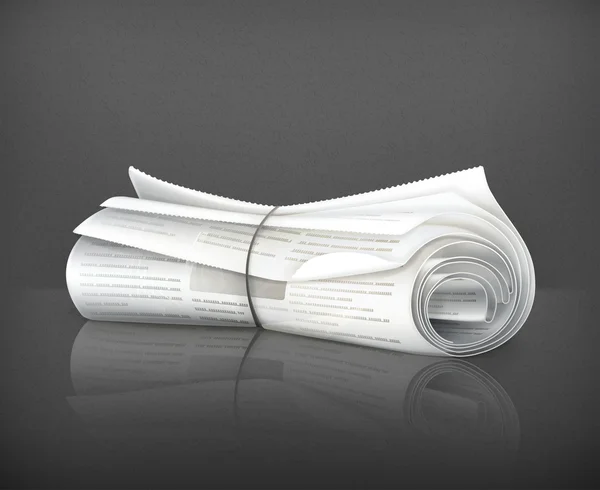 Rolled Newspaper, 10eps — Stockvector