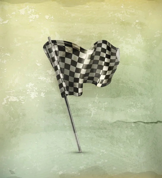 Bandiera a scacchi vettore vecchio stile — Vettoriale Stock