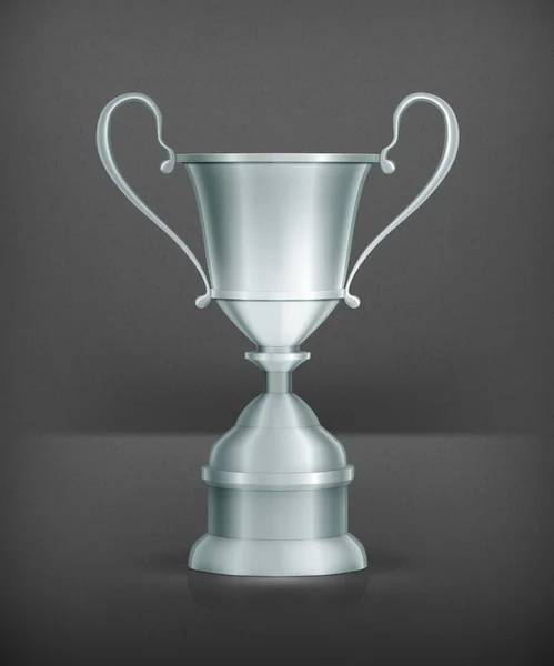 Silver trophy, vector — Stock Vector