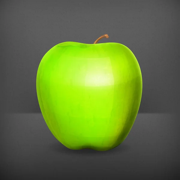 Zelené jablko vektor — Stockový vektor